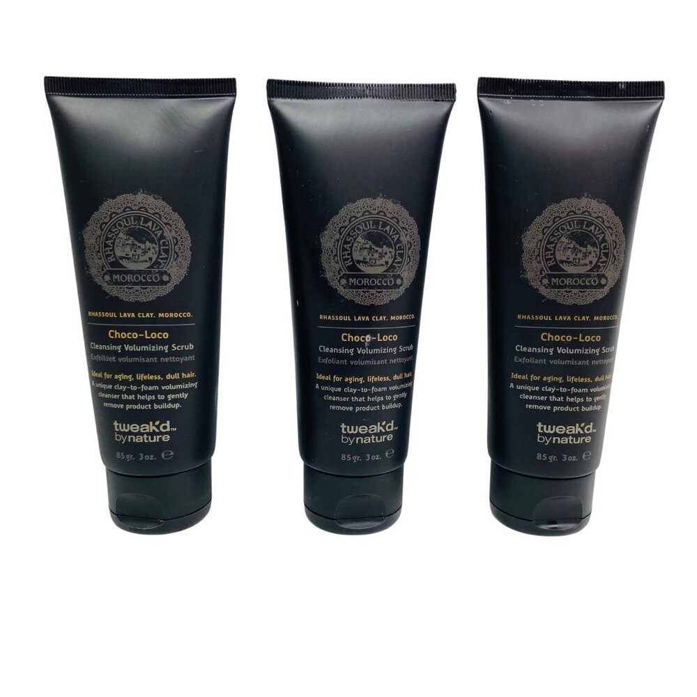 3 Pack Tweakd By Nature Choco-Loco Cleansing Volumizing Scrub 3 Oz